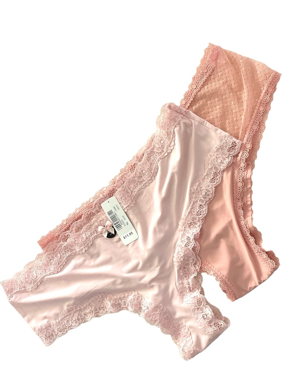 La Vie en Rose XL Pink Lace Panties 2 Pack NWT